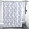 Mini Rabbit Pattern Print Shower Curtain