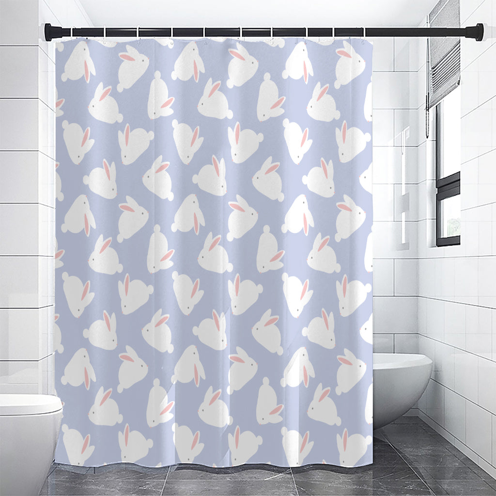 Mini Rabbit Pattern Print Shower Curtain