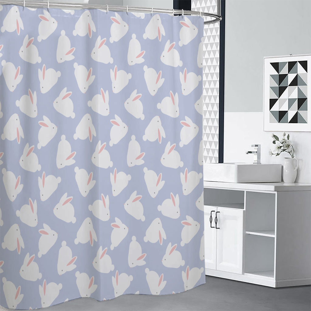 Mini Rabbit Pattern Print Shower Curtain