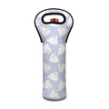 Mini Rabbit Pattern Print Single Neoprene Wine Tote
