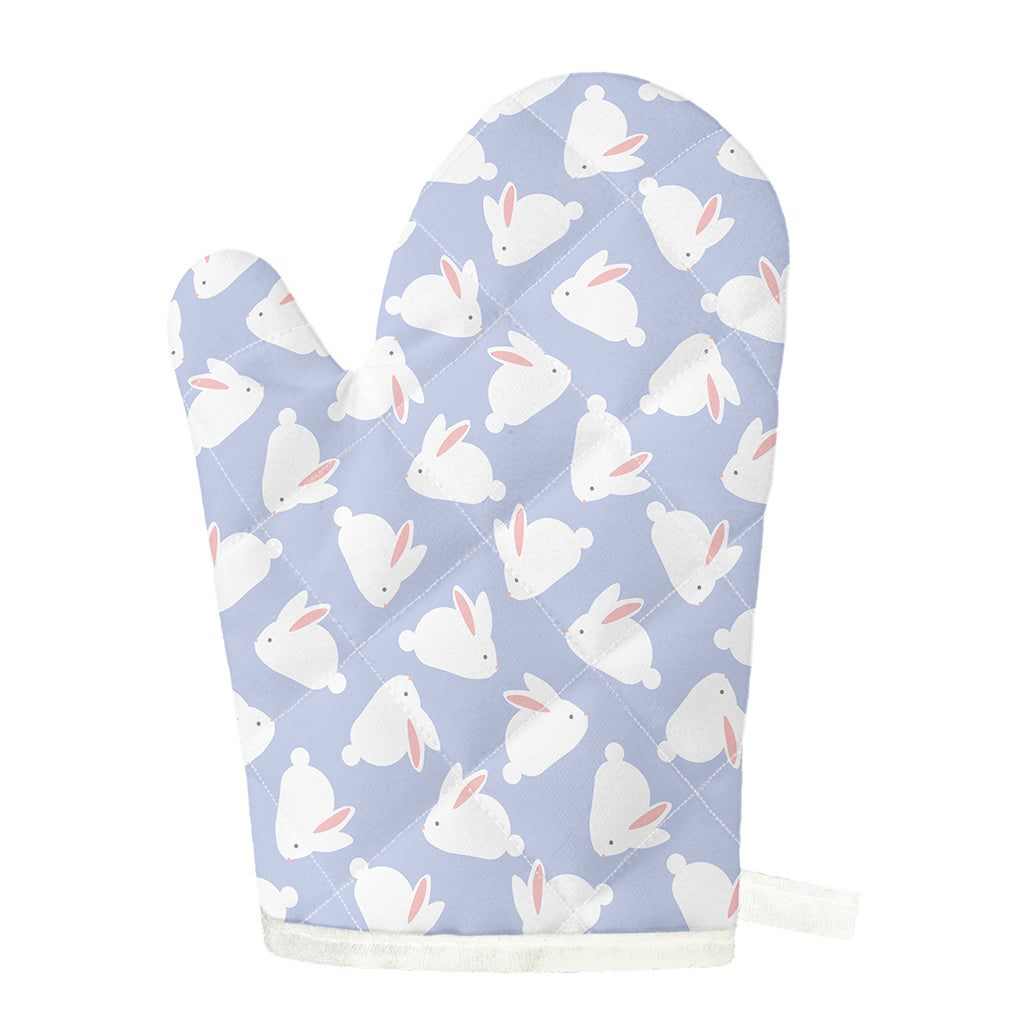 Mini Rabbit Pattern Print Single Oven Mitt