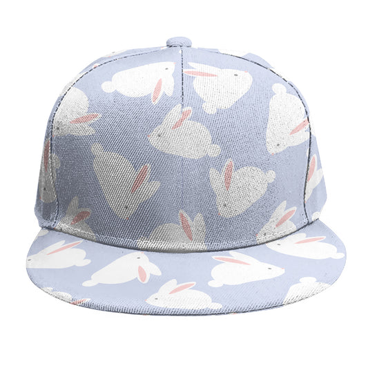Mini Rabbit Pattern Print Snapback Cap