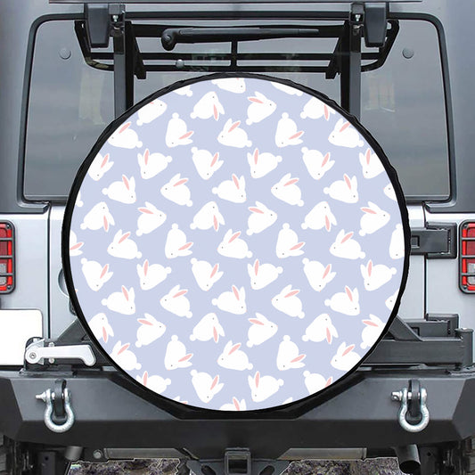 Mini Rabbit Pattern Print Tire Cover