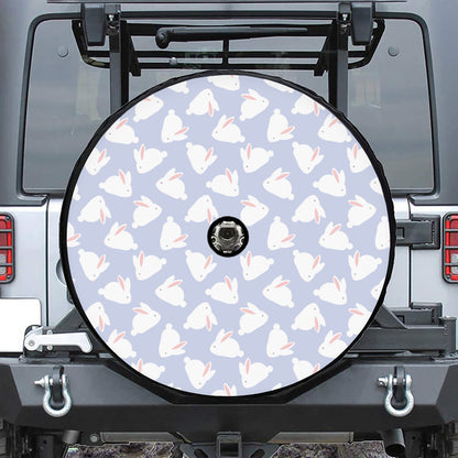 Mini Rabbit Pattern Print Tire Cover With Camera Hole