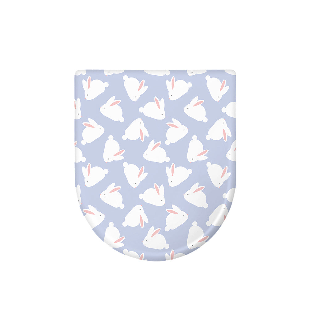 Mini Rabbit Pattern Print Toilet Lid Cover