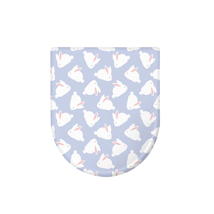 Mini Rabbit Pattern Print Toilet Lid Cover