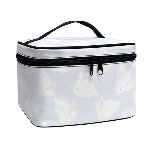 Mini Rabbit Pattern Print Travel Makeup Bag