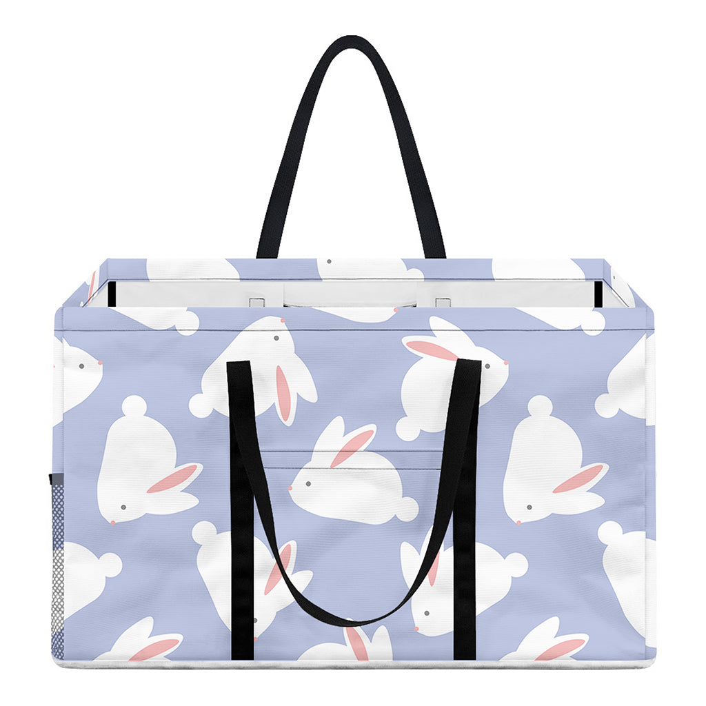 Mini Rabbit Pattern Print Utility Tote Bag