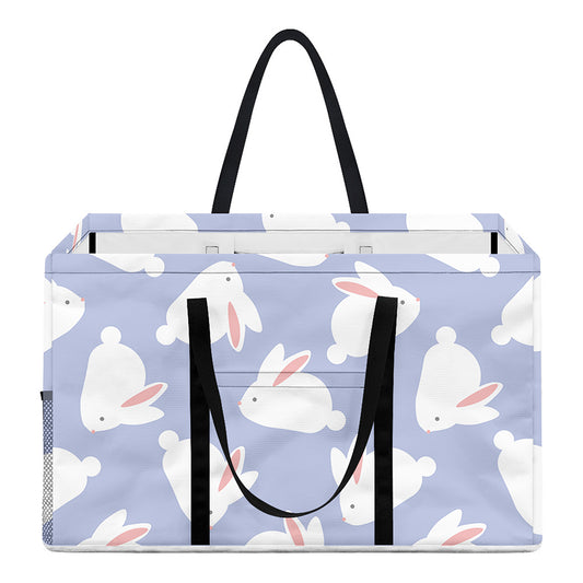 Mini Rabbit Pattern Print Utility Tote Bag