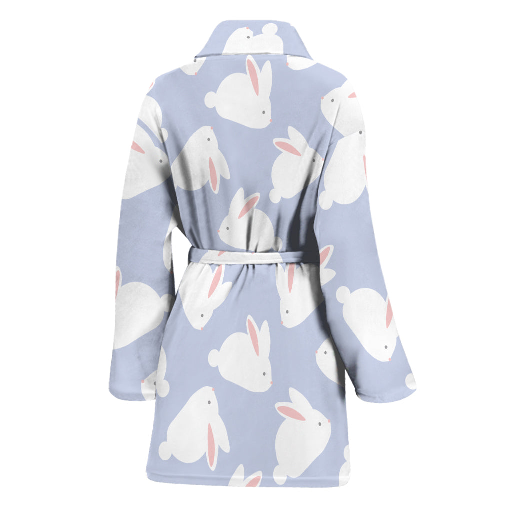 Mini Rabbit Pattern Print Women's Bathrobe