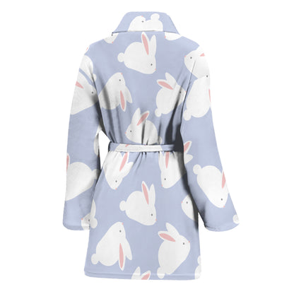 Mini Rabbit Pattern Print Women's Bathrobe