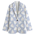 Mini Rabbit Pattern Print Women's Blazer