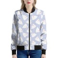 Mini Rabbit Pattern Print Women's Bomber Jacket