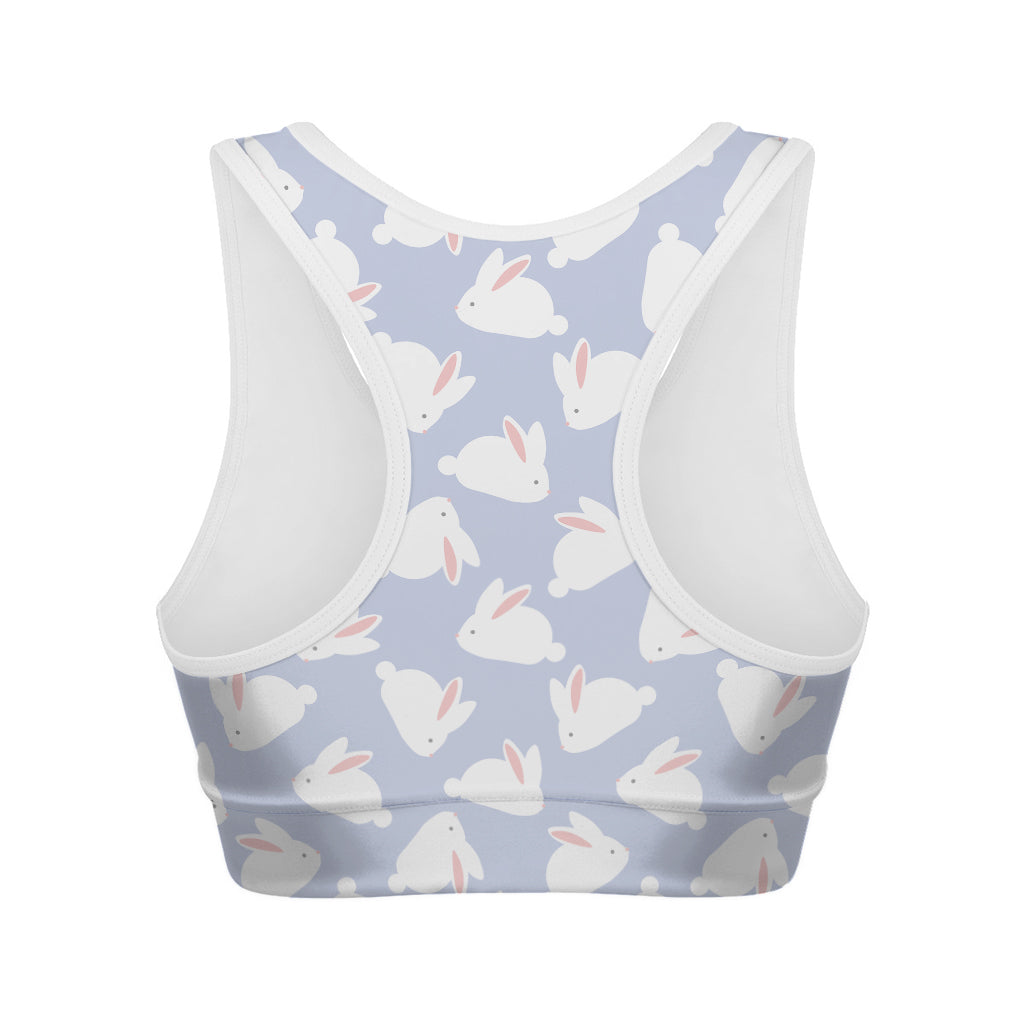 Mini Rabbit Pattern Print Women's Sports Bra