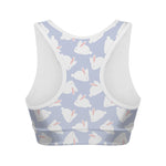 Mini Rabbit Pattern Print Women's Sports Bra