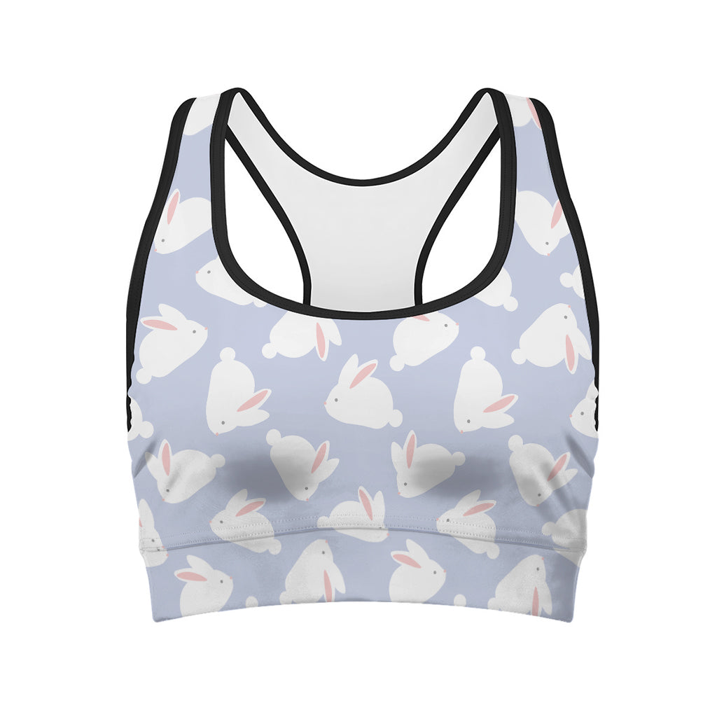 Mini Rabbit Pattern Print Women's Sports Bra