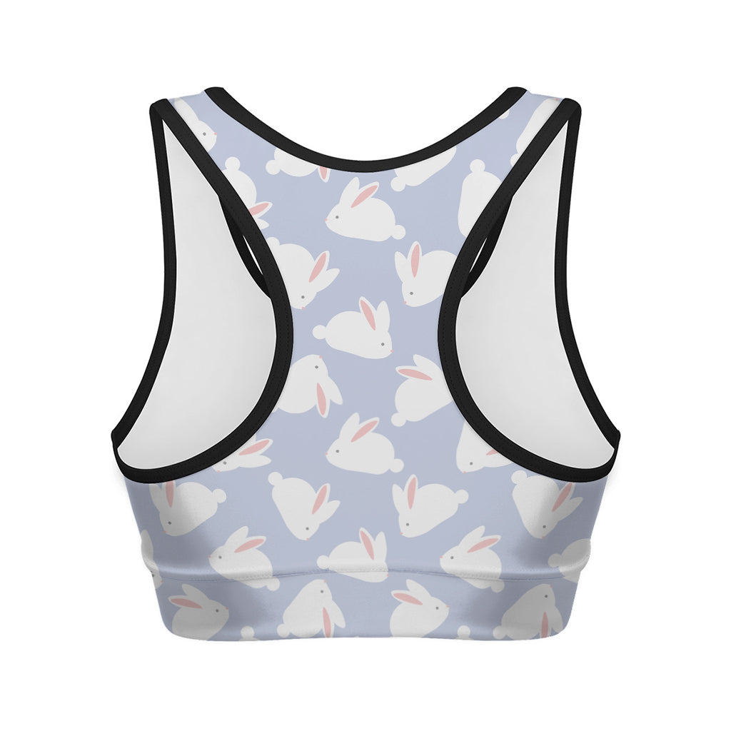 Mini Rabbit Pattern Print Women's Sports Bra