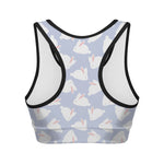 Mini Rabbit Pattern Print Women's Sports Bra