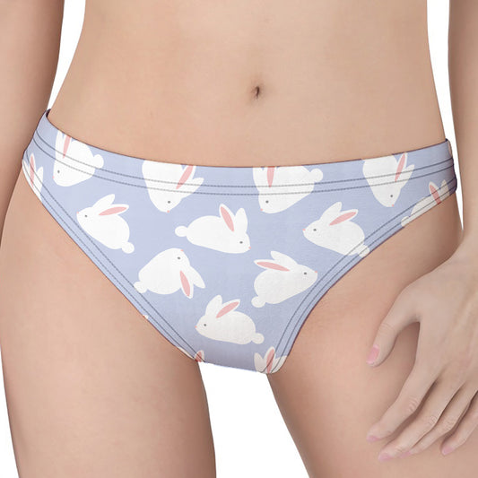 Mini Rabbit Pattern Print Women's Thong