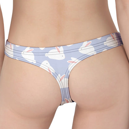 Mini Rabbit Pattern Print Women's Thong
