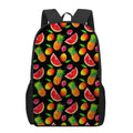 Mix Fruit Pineapple Pattern Print 17 Inch Backpack