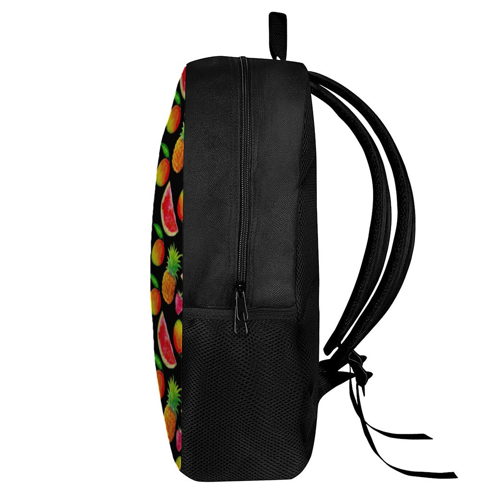 Mix Fruit Pineapple Pattern Print 17 Inch Backpack