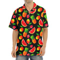 Mix Fruit Pineapple Pattern Print Aloha Shirt