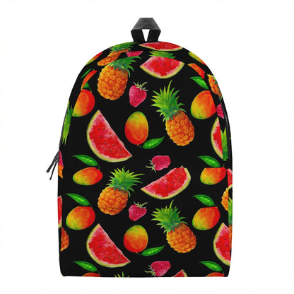 Mix Fruit Pineapple Pattern Print Backpack