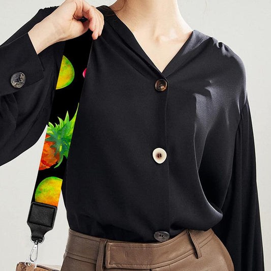 Mix Fruit Pineapple Pattern Print Bag Strap
