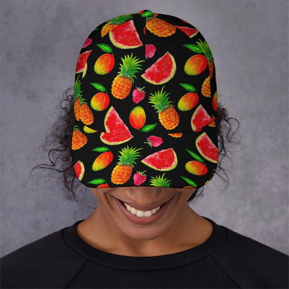Mix Fruit Pineapple Pattern Print Baseball Cap