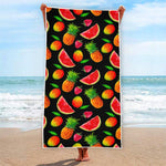 Mix Fruit Pineapple Pattern Print Beach Towel