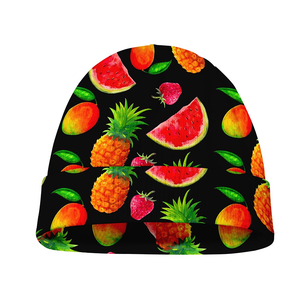 Mix Fruit Pineapple Pattern Print Beanie