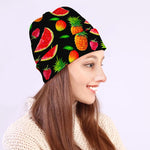 Mix Fruit Pineapple Pattern Print Beanie
