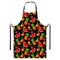 Mix Fruit Pineapple Pattern Print Bib Apron With Pocket