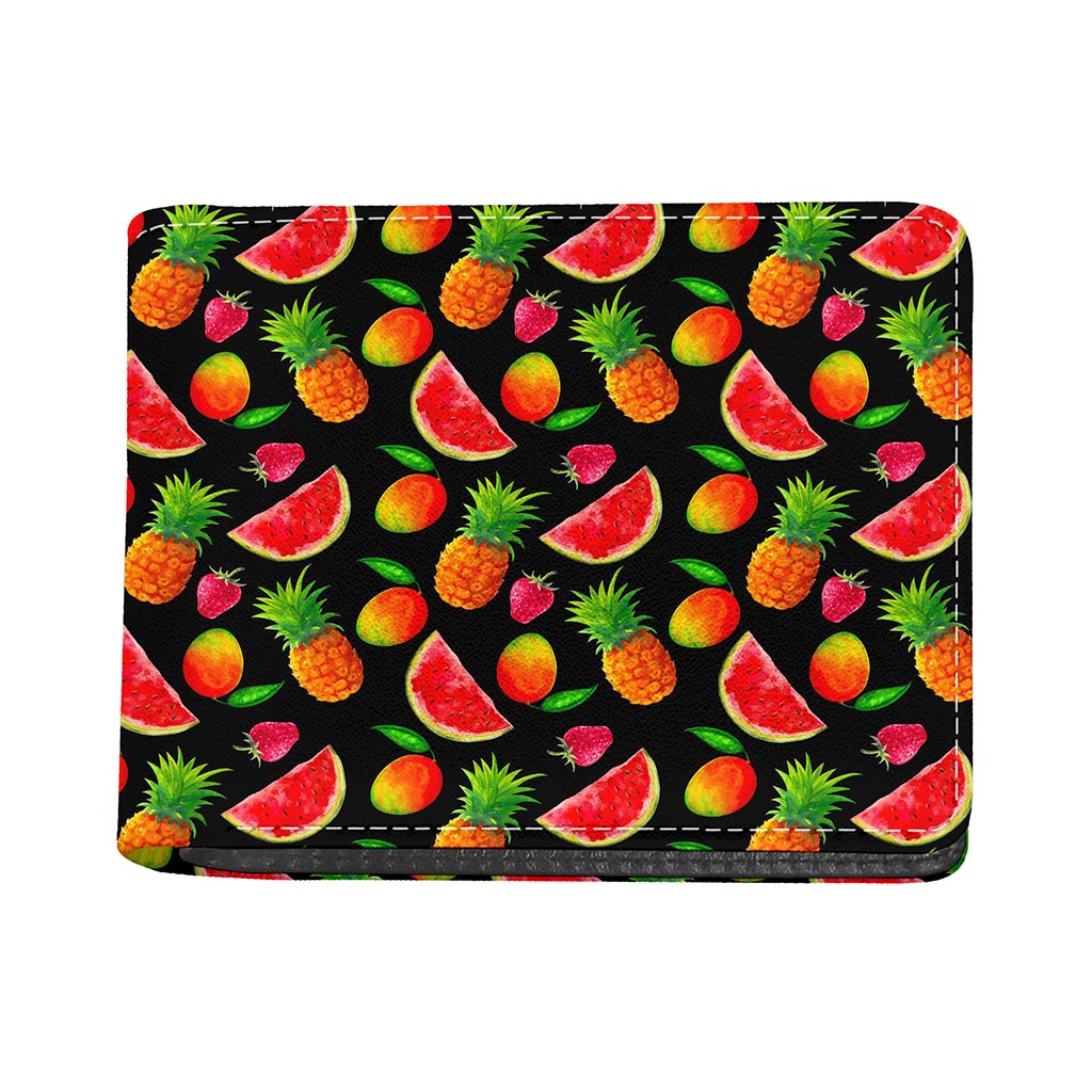 Mix Fruit Pineapple Pattern Print Bifold Wallet