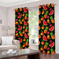 Mix Fruit Pineapple Pattern Print Dimout Grommet Curtains