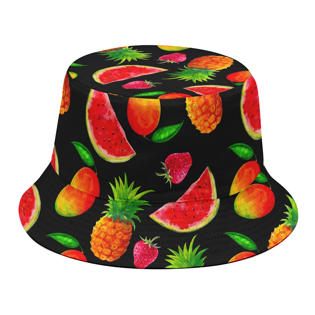 Mix Fruit Pineapple Pattern Print Bucket Hat