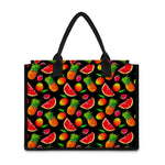 Mix Fruit Pineapple Pattern Print Canvas Tote Bag