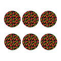 Mix Fruit Pineapple Pattern Print Coaster Set