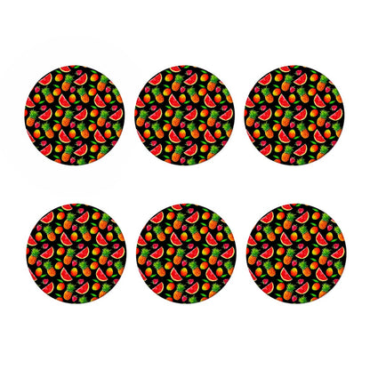 Mix Fruit Pineapple Pattern Print Coaster Set