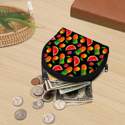Mix Fruit Pineapple Pattern Print Coin Purse