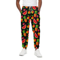 Mix Fruit Pineapple Pattern Print Cotton Sweatpants