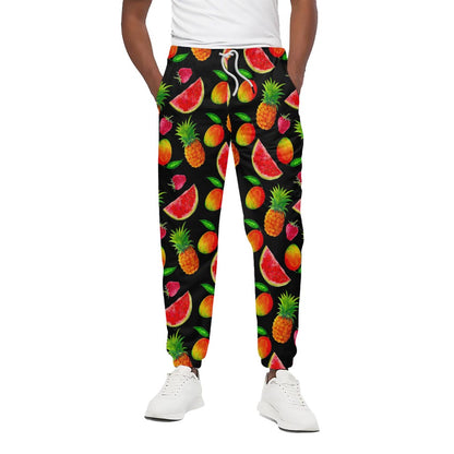 Mix Fruit Pineapple Pattern Print Cotton Pants