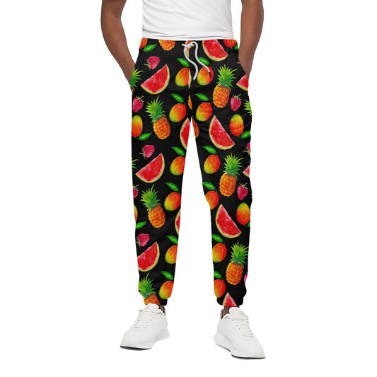 Mix Fruit Pineapple Pattern Print Cotton Pants
