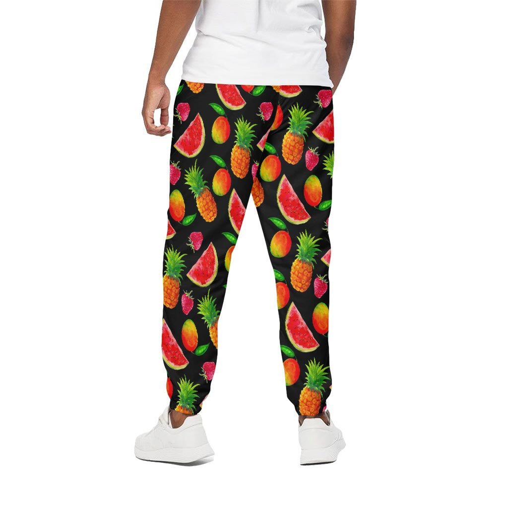 Mix Fruit Pineapple Pattern Print Cotton Pants