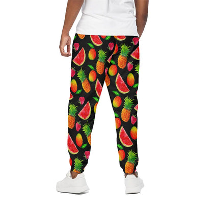 Mix Fruit Pineapple Pattern Print Cotton Pants