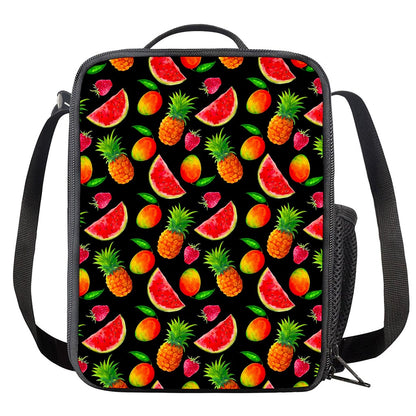 Mix Fruit Pineapple Pattern Print Crossbody Lunch Bag