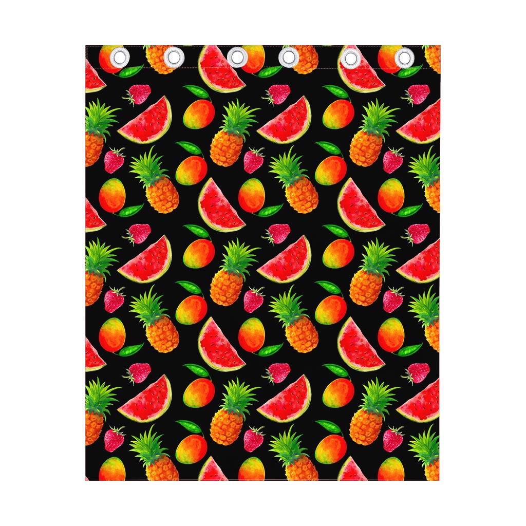 Mix Fruit Pineapple Pattern Print Curtain