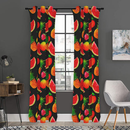 Mix Fruit Pineapple Pattern Print Curtain
