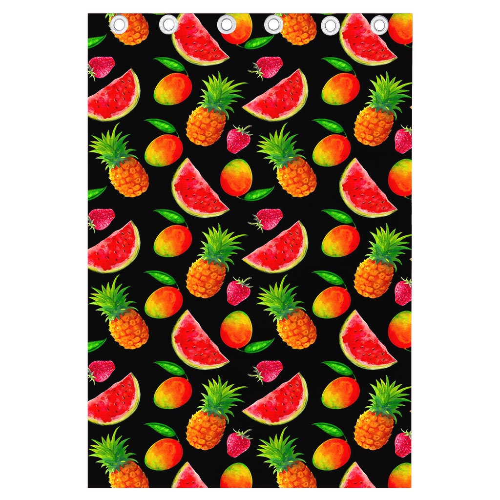 Mix Fruit Pineapple Pattern Print Curtain